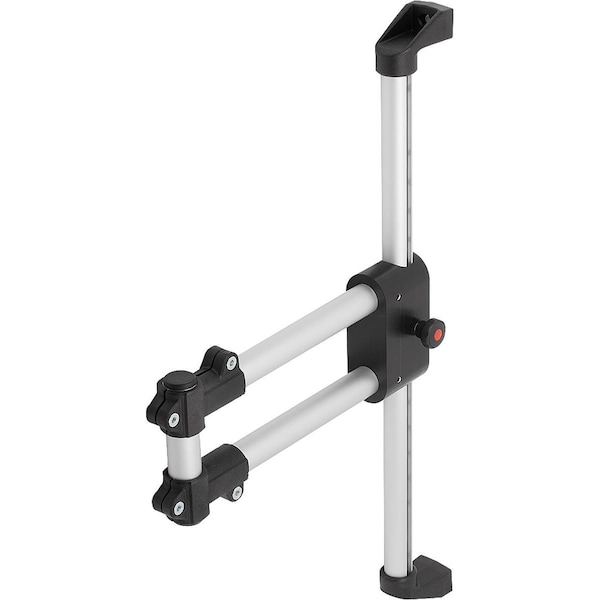 Monitor Bracket Support Arm Double, Thermoplastic, Height-Adjustable, Comp:Aluminum